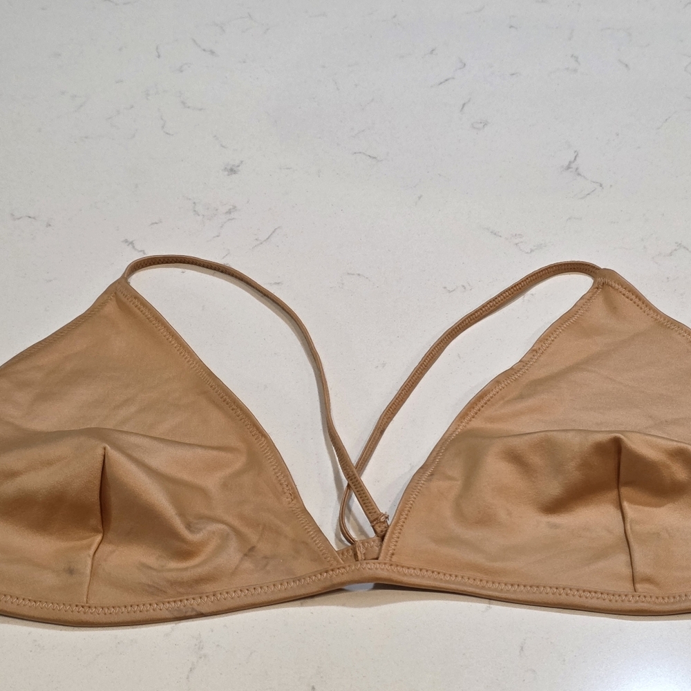 NWOT SKIMS Wet Jersey Triangle Bralette Ochre 4X